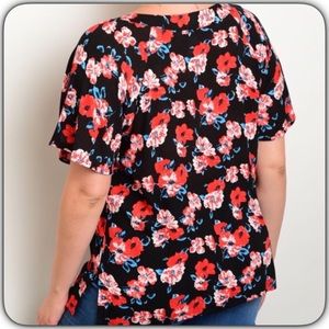 Floral Short Sleeve Top PT-16089 main image 0